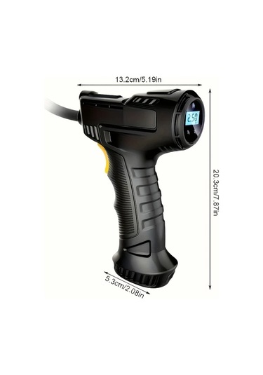 Boatshop1 Araba Hava Pompası Taşınabilir Lastik Şişirme Kablolu Elektrikli Evrensel