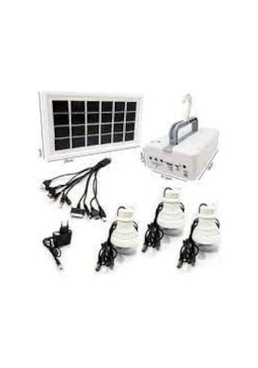 Gold Htc El Feneri Şarjlı 1w+46 Led Projektör Güneş Panelli Beyaz