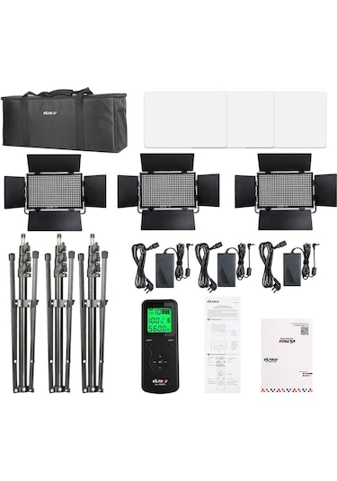 Viltrox VL-40T Renk Ayarlı Profesyonel LED Işık 3'lü Set