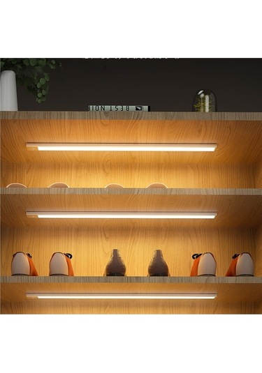 Soulader Akıllı Hareket Algılayan Şarj Edilebilir Led Aydınlatma Gece Lambası Işık Şeridi Gümüş