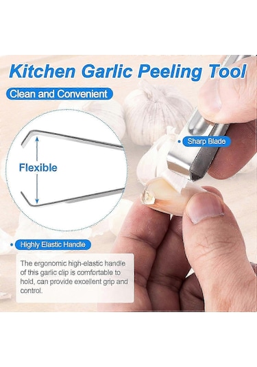 Adet Sarımsak Soyma Cımbızı, Paslanmaz Çelik Sarımsak Soyma Aleti Çok Renkli