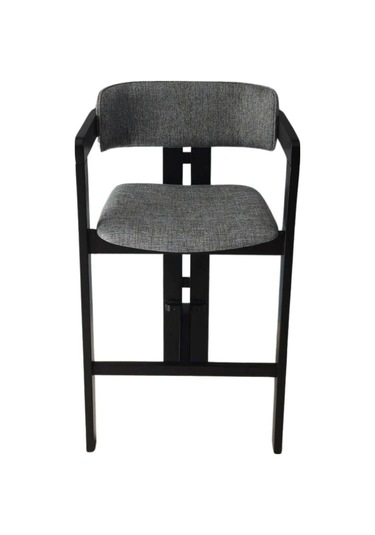 Narvik İskandinav Ahşap Bar Sandalyesi Siyah