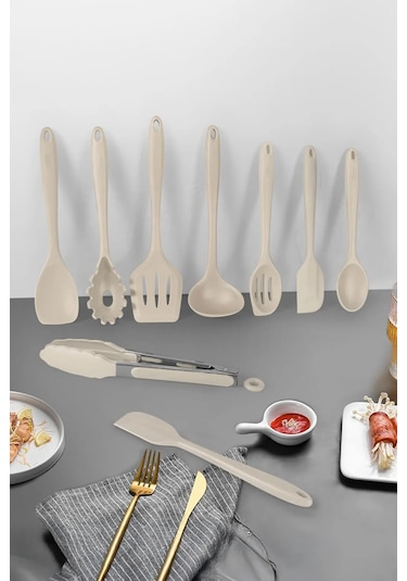 Salvatore 10 Parça Spatula Set Vanilya