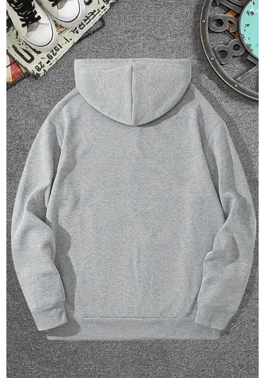 Florida Baskılı Oversize Sweatshirt Gri