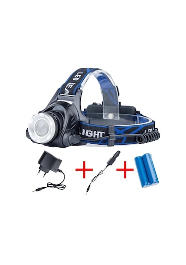 Techtic 6000 Lümen Şarjlı Kamp Balıkçı Feneri Kafa Lambası Beyaz