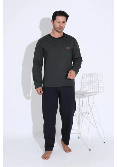 Uzun Kollu Erkek Pijama Takımı Desen8