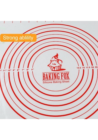 Silikon Yapışmaz Yoğurma Yuvarlanan Hamur Mat Pişirme Pedi Ölçekli Bakeware 40x30cm