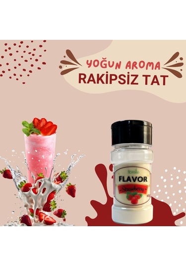 Fibrelle Flavor Çilek Aromalı Toz Aroma 45 G