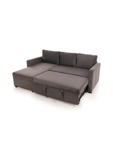 Pafu Kado Yataklı Köşe Koltuk Takımı - Soho Gri Gri