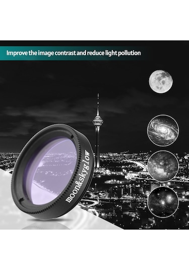 Yaozixa 1.25 İnç Güneş Ve Ay Işık Filtresi, Optik Cam Malzeme, Tüm Markalar Ve Modeller İçin Uyumlu Astronomi Teleskop Filtresi