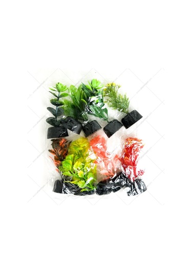 Badem Akvaryum Plastik Bitki 10'lu 9 Cm