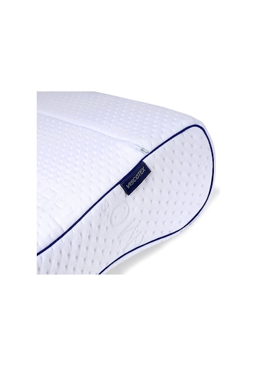 Viscotex Çift Bombeli Ortopedik Yastık 60x40x14/12cm, Beyaz