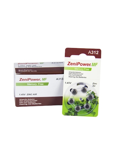 Zenipower A312 1.45 V İşitme Cihazı Pili 6 x 5'li