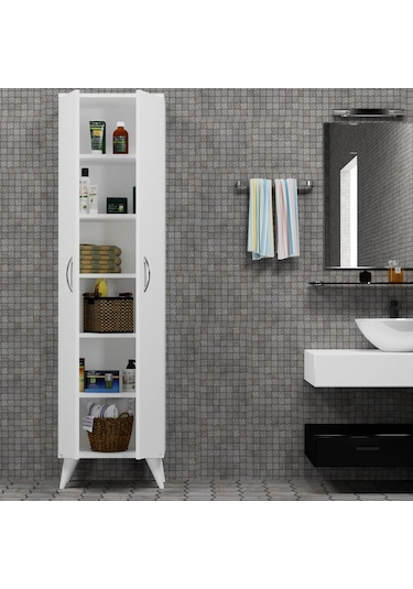 2 Kapılı 49Cm Banyo Dolabı Beyaz - Bdl0101