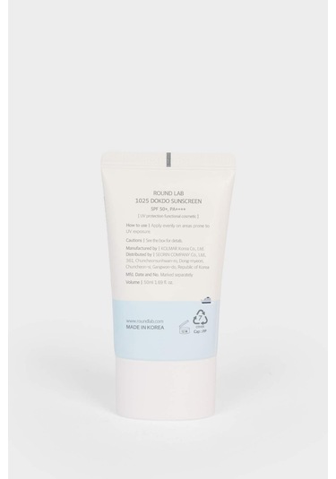 Defacto Round Lab 1025 Dokdo Leke Karşıtı Bakım Yapan Güneş Kremi 50 ML