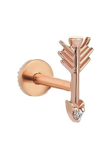 Miletkuyumculuk 14 Ayar Altın Tragus Ok Küpe