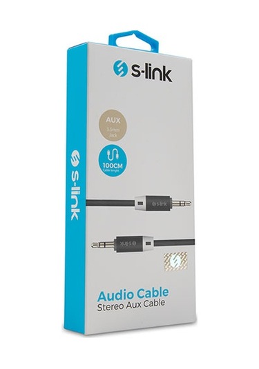 S-link Sl-sp70 1m Siyah 3.5mm Stereo Ses Kablosu