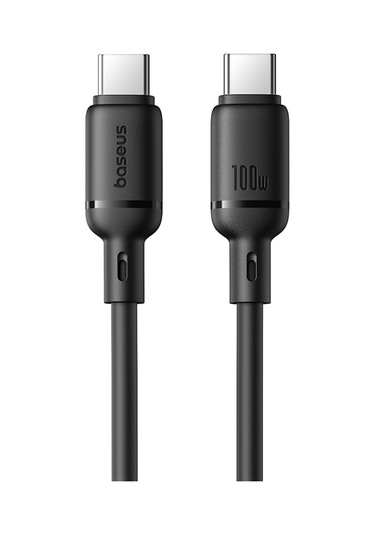 Baseus İpek Serisi 1m 100w Usb-c / Tip-c Tip-c Hızlı Şarj Kablosu Siyah