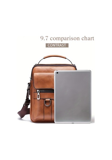 Erkekler İçin Çapraz Askılı Çanta Üst Düzey Erkek Omuz Çantası Retro İş Sırt Çantası Erkek Çantası Günlük Omuz Çantası Siyah