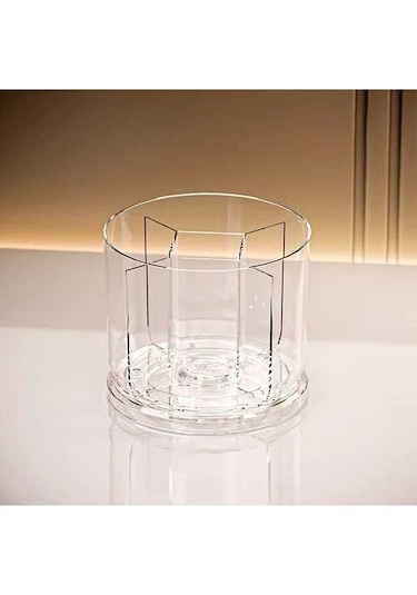 Fastbuy Beyaz 360 Donan 5 Bölümlü Kozmetik Kutusu - Fırça, Ruj, Cilt Bakım İçin Multifonksiyonel Dayanıklı, Kokusuz Beyaz