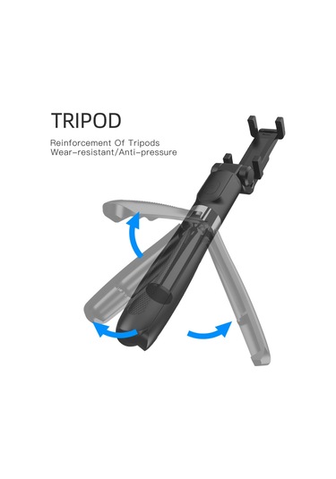 Reedark 3 Lü 1 Arada 6 Segmanlı Selfie Çubuğu Tripod Ve Gimbal Stabilizatör 27.5 İnç Android İos Uyumlu