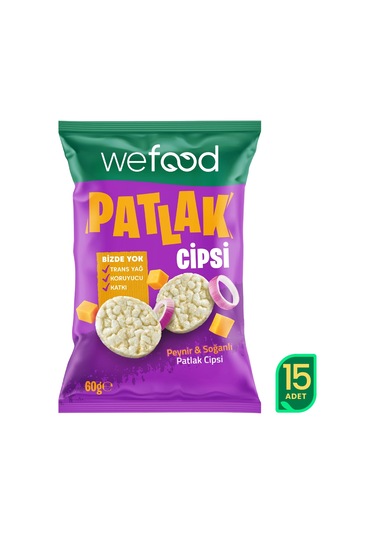Wefood Peynir & Soğanlı Patlak Cipsi 60 G 15'li 8683347037674
