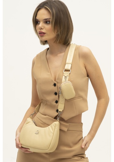 Benetton Bnt 1271 Çapraz Çanta Std / Sarı Sarı