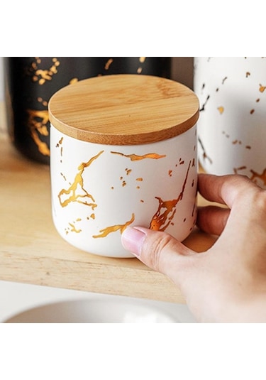 Westworld Ahşap I Seramik Şekerlik Biber Kavanozu Ev Dekor