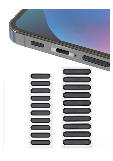 20 Adet Cep Telefonu Hoparlör Toz Koruyucu Sticker Seti Apple Uyumlu Hoparlör Koruyucu Adet-20 Adet