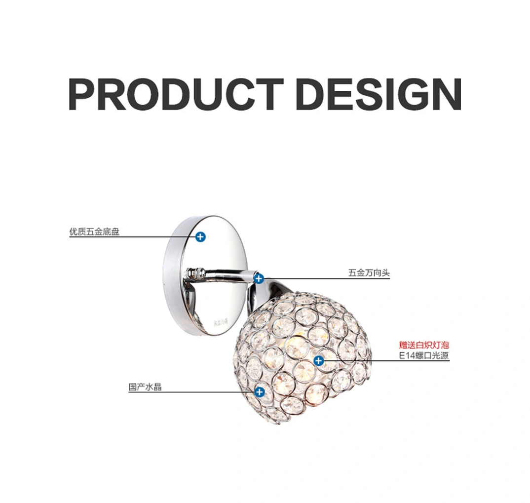 Folinda Kiremitli Ev Dekoru Modern Kristal Duvar Lambası: Oturma Odası, Yemek Odası, Koridor Ve Yatak Odası Için Fonksiyonel Tasarım - Bl-1210 Işık Kaynağı Hariç Şeffaf