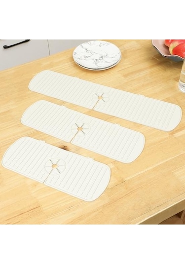 Gri Lavabo Sıçrama Koruması Yumuşak Esnek Hızlı Kuru Evrensel Damlama Tutucu Tepsi Lavabo Musluğu Kurutma Mat Sıçrama Yakalayıcı Mutfak Malzemeleri M Gri