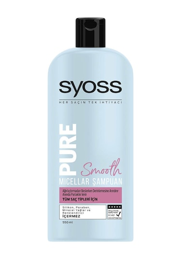 Syoss Pure Smooth Micellar Şampuan 550 ML