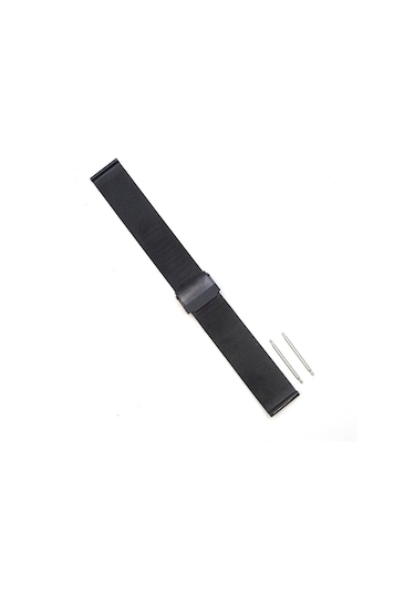 Hasır Kol Saat Kordonu Siyah Ince Çelik 20 Mm ( Ø 1,5)