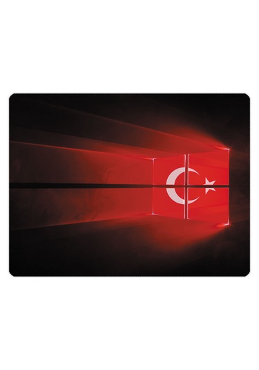 40x30cm Gaming Oyuncu Mousepad Kaymaz Kauçuk Taban Türk Bayrağı