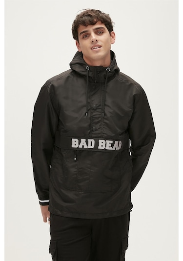 Bad Bear Hurricane Windbreaker Siyah Kanguru Cep Erkek Rüzgarlık-siyah Siyah