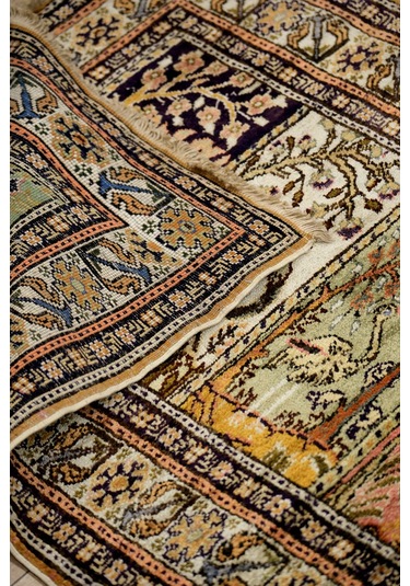 Anatolia El Dokuma Halısı - Yastık Boy - Doğal Yün, Geleneksel Motifler - Leh42875044 Çok Renkli