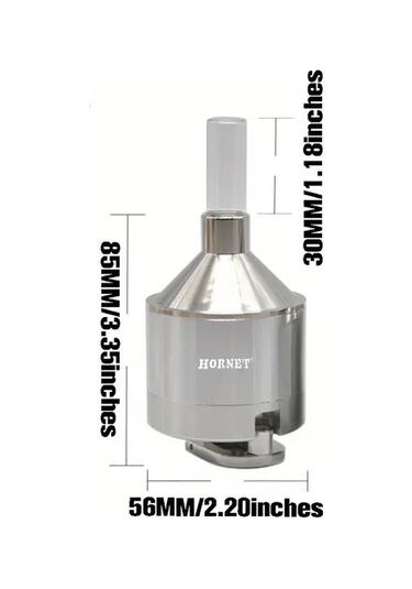 Elmpaly Hornet 44mm Manuel Baharat Değirmeni Ve Toz Kırıcı Cam Şişe Uyumlu