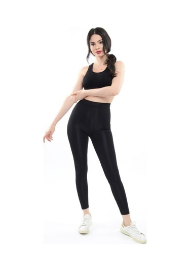 Bonbonetti Chocolate Baby&Kids Parlak Disco Tayt Yüksek Bel Toparlayıcısiyah42 Siyah