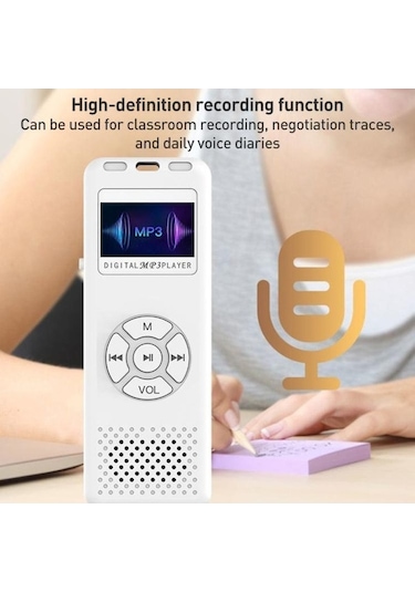 Xindoker Bluetoothlu Ekranlı Mp3/mp4 Çalar - Ses Kayıtlı Müzik Ve Roman Dinleyici, Siyah Düz Paket