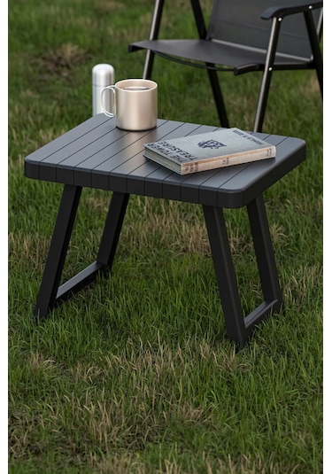 Portatif Büyük Boy Plastik Katlanabilir Piknik Sehpası Siyah