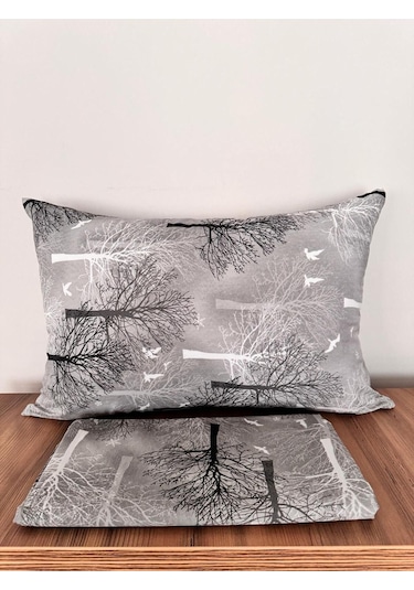 Üntaş Tek Lastiksiz Çarşaf Ve 1 Adet Yastik Kilifi Griağaç