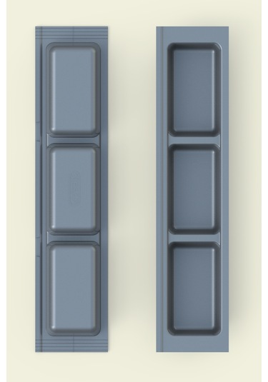 Mutfak Çekmece Içi Kaşıklık, Antrasit Üç Bölmeli Modül 11cm X 48cm Antrasit