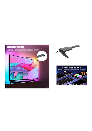 Prntech, Tv Ekran Senkron Led Arka Işık  (55 İnç-4 Kenar)