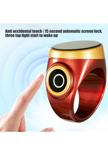 Lemestar Dokunmatik Sayım Akıllı Yüzük, Oled Ekranlı, Su Geçirmez, Otomatik Kilitleme, Şarj Edilebilir, Kolay Kullanim, Renkli Tasarım