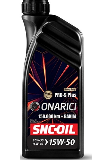 Snc Oil 150.000 + Bakım Pro-S Plus Onarıcı 15W-50 Yarı Sentetik Motor Yağı 1 L