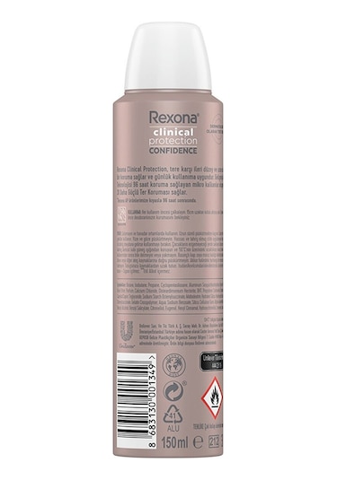 Rexona Clinical Protection Confidence Kadın Sprey Deodorant 150 ML