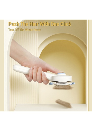 Mufunye Otomatik Temizlenen Kedi Fırçası Paslanmaz Çelik İğneler Ve Elastik Hava Yastığı