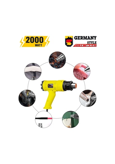 Germany Style Grm9001 Sıcak Hava Tabancası Dijital Isı Göstergeli