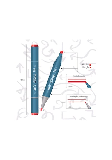 Art-x Sketch Marker Çift Taraflı Kalem No:286