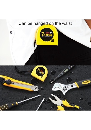 Pazly Deli Geri Çekilebilir Cetvel Ölçüm Bandı, Taşınabilir Çekme Cetveli, 7.5m Diğer